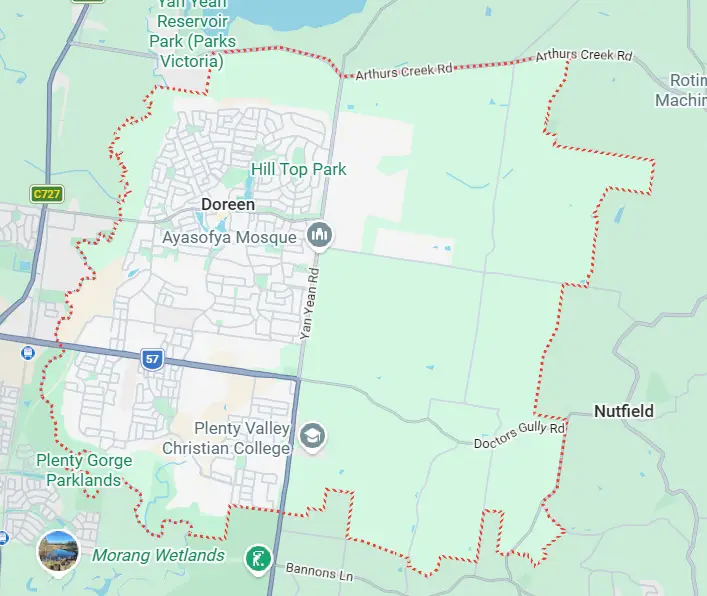 Doreen local plumber map