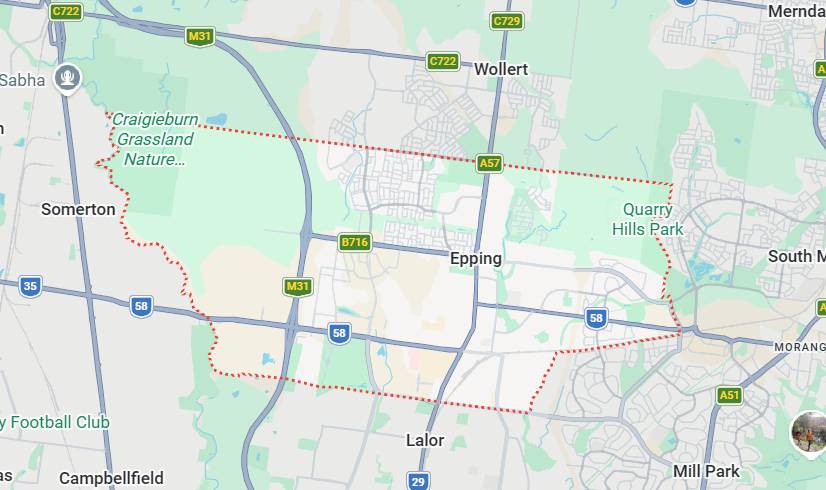Epping map